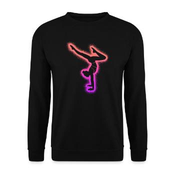 Gymnast Gymnastics Handstand Ladies Girls Gymnastics - Unisex Sweatshirt - black - Front - Alina (178cm) & Michal (187cm)
