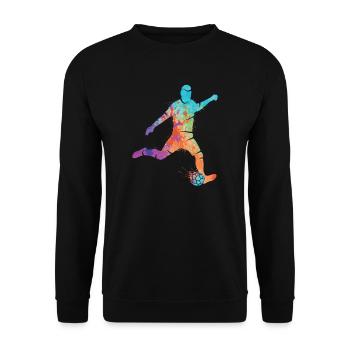 Jouer au football Enfants Football Hommes Football - Sweat-shirt Unisexe - noir - Devant - Alina (178cm) & Michal (187cm)