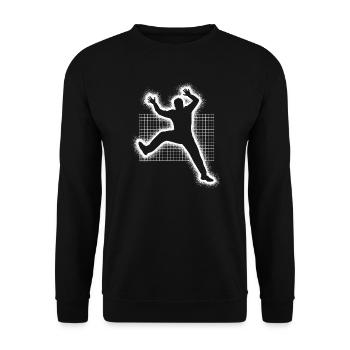 Handball joueurs Handball hommes Handball Gardien de but - Sweat-shirt Unisexe - noir - Devant - Alina (178cm) & Michal (187cm)