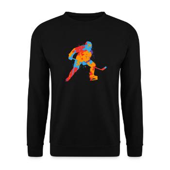 Joueurs de hockey sur glace Enfants colorés Joueurs de hockey sur glace - Sweat-shirt Unisexe - noir - Devant - Alina (178cm) & Michal (187cm)
