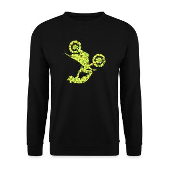 Dirt Biker Motard Garçons Hommes Motocross - Sweat-shirt Unisexe - noir - Devant - Alina (178cm) & Michal (187cm)
