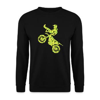 Dirt Biker Motards Motocross Homme Garçons - Sweat-shirt Unisexe - noir - Devant - Alina (178cm) & Michal (187cm)