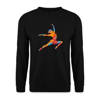 Gymnast Colorful Gymnastics Handstand Girl Gymnastics - Unisex Sweatshirt - black - Front - Alina (178cm) & Michal (187cm)