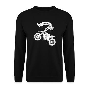 Dirt Biker Men's Motorcycle Kids Motocross Boys - Unisex Sweatshirt - black - Front - Alina (178cm) & Michal (187cm)