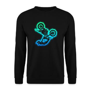 Dirt Biker Dirt Bike Hommes Garçons Motocross - Sweat-shirt Unisexe - noir - Devant - Alina (178cm) & Michal (187cm)