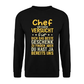 We Have Tried The Best Gift - Unisex Sweatshirt - black - Front - Alina (178cm) & Michal (187cm)