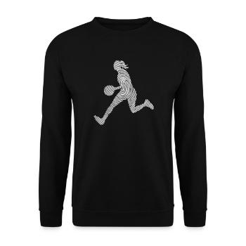 Basketballerin Basketballspielerin Fingerabdruck - Unisex Pullover - Schwarz - Vorne - Alina (178cm) & Michal (187cm)