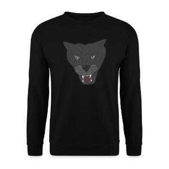 The Angry Panther - Unisex Sweatshirt - black - Front - Alina (178cm) & Michal (187cm)