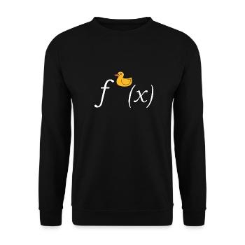 Duck derivation math joke (without text) - Unisex Sweatshirt - black - Front - Alina (178cm) & Michal (187cm)