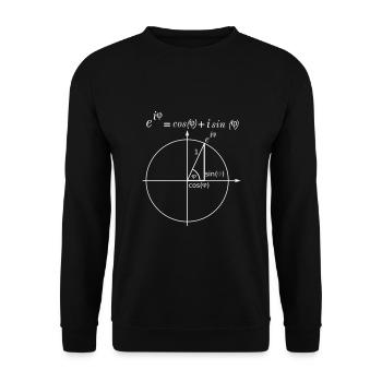 Cercle unitaire formule eulérienne - Sweat-shirt Unisexe - noir - Devant - Alina (178cm) & Michal (187cm)