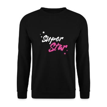 Super Star - Unisex Pullover - Schwarz - Vorne - Alina (178cm) & Michal (187cm)