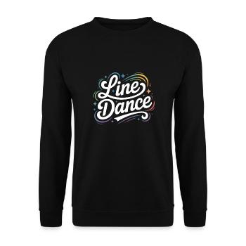Line Dance mein Hobby - meine Passion - mein Ding - Unisex Pullover - Schwarz - Vorne - Alina (178cm) & Michal (187cm)