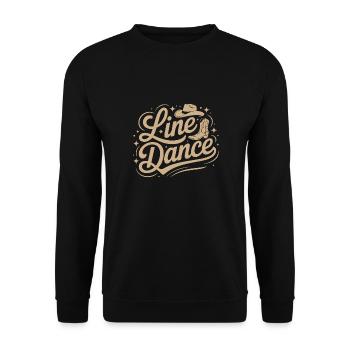 Line Dance mein Hobby - meine Passion - mein Ding - Unisex Pullover - Schwarz - Vorne - Alina (178cm) & Michal (187cm)