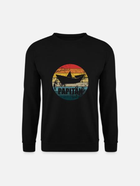 PAPITÄN CAPTAIN KAPITÄN VATERTAG - Unisex Pullover - Schwarz