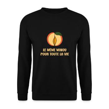 EVG Le Même Minou pour toute la vie - Sweat-shirt Unisexe - noir - Devant - Alina (178cm) & Michal (187cm)