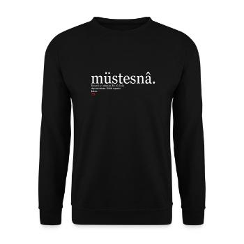 Türkisch müstesna türkische Wörter Spruch Geschenk - Unisex Pullover - Schwarz - Vorne - Alina (178cm) & Michal (187cm)