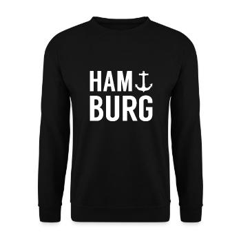 Ancre de Hambourg - Sweat-shirt Unisexe - noir - Devant - Alina (178cm) & Michal (187cm)