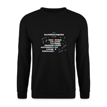 Les mathématiques c'est magique - Sweat-shirt Unisexe - noir - Devant - Alina (178cm) & Michal (187cm)