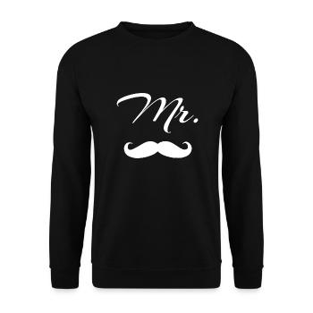 M. MISTER MAN BEARD - Sweat-shirt Unisexe - noir - Devant - Alina (178cm) & Michal (187cm)