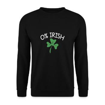 0% Irish Vintage funny gift Paddy St. Patrick’s - Unisex Pullover - Schwarz - Vorne - Alina (178cm) & Michal (187cm)