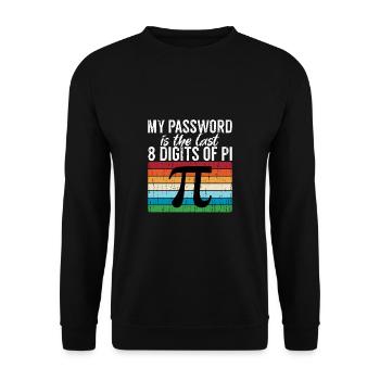 My Password Is The Last 8 Digits of Pi Gift Math - Sweat-shirt Unisexe - noir - Devant - Alina (178cm) & Michal (187cm)
