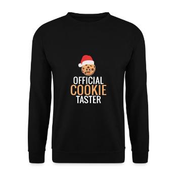 Funny Santa Official Cookie Taster Family - Unisex Pullover - Schwarz - Vorne - Alina (178cm) & Michal (187cm)