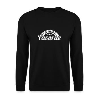 I'M Mom'S Favorite Funny Sarcastic Mama - Unisex Pullover - Schwarz - Vorne - Alina (178cm) & Michal (187cm)