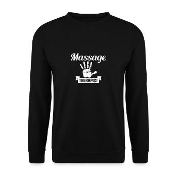 Massage Thérapist Spa Massage Acupressure - Sweat-shirt Unisexe - noir - Devant - Alina (178cm) & Michal (187cm)