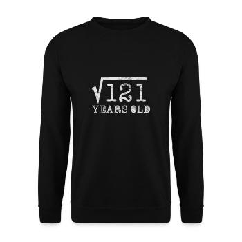 Square Root of 121: 11th Birthday 11 Years Old - Unisex Sweatshirt - black - Front - Alina (178cm) & Michal (187cm)