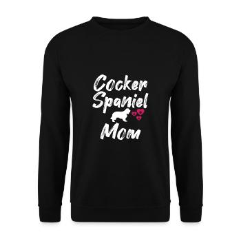 Cocker Spaniel Dog Maman Maman Maman Pet Lover - Sweat-shirt Unisexe - noir - Devant - Alina (178cm) & Michal (187cm)
