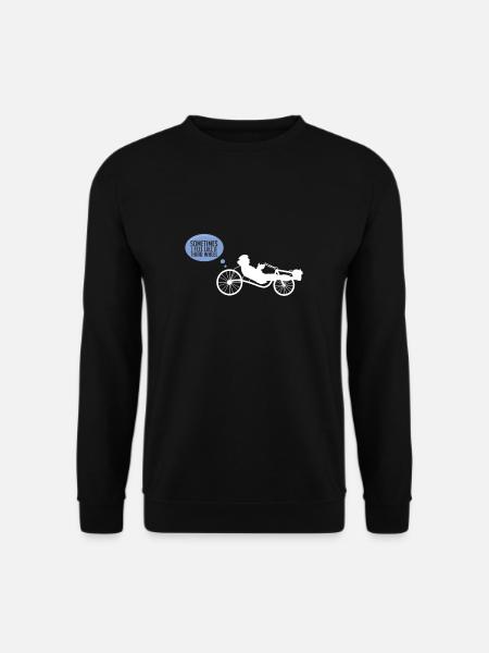Liegerad Bike-Fahrrad-Trike-Triker-Drittelrad - Unisex Pullover - Schwarz
