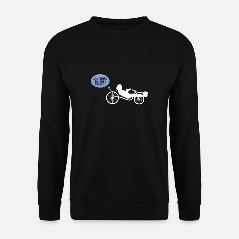 Liegerad Bike-Fahrrad-Trike-Triker-Drittelrad - Unisex Pullover - Schwarz