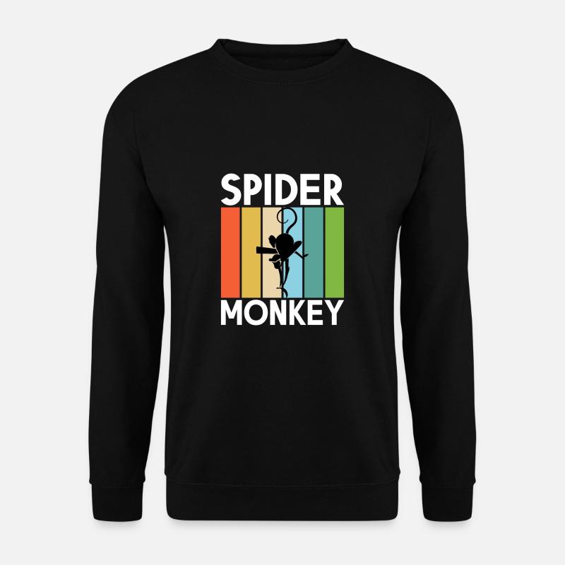Spider Monkey Monkey Lover - Unisex Pullover - Schwarz
