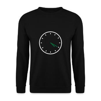 420 4:20 Clock Subtle Stoner - Unisex Sweatshirt - black - Front - Alina (178cm) & Michal (187cm)