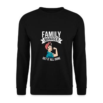 Les gestionnaires de famille obtiennent tout le chemin de la meilleure maman - Sweat-shirt Unisexe - noir - Devant - Alina (178cm) & Michal (187cm)