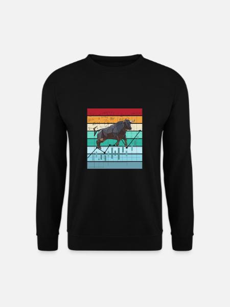 Crypto Trading Hodl Stock Market Chart Bitcoin - Unisex Sweatshirt - black