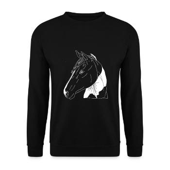 Paint Horse - Unisex Pullover - Schwarz - Vorne - Alina (178cm) & Michal (187cm)