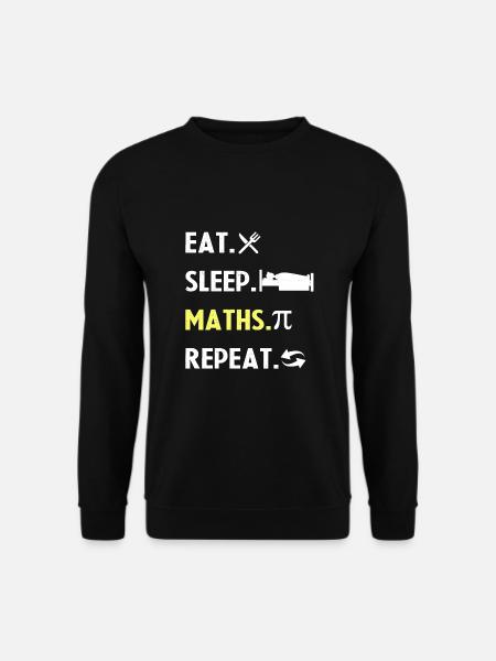 Eat Sleep Math Repeat - Unisex Sweatshirt - black