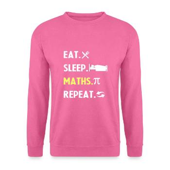 Eat Sleep Math Repeat - Unisex Sweatshirt - pink - Front