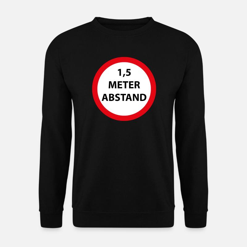1,5 Meter Abstand Corona Fahrrad Virus Geschenk - Unisex Pullover - Schwarz