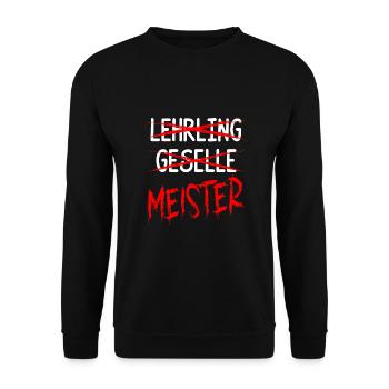 Meister Meisterprüfung bestanden - Unisex Pullover - Schwarz - Vorne - Alina (178cm) & Michal (187cm)