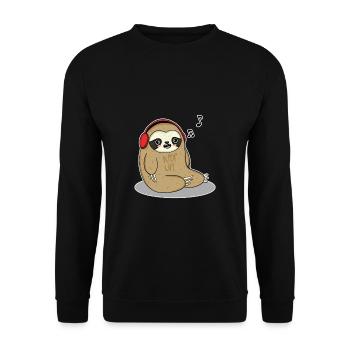 faultier sloth k pop rock musik korea asien band - Unisex Pullover - Schwarz - Vorne - Alina (178cm) & Michal (187cm)