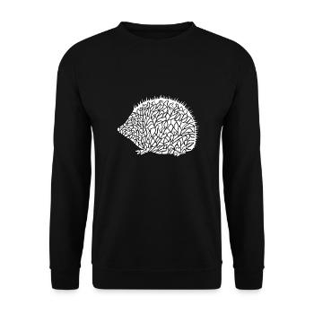 Hedgehog Hedgehog Pinnsvin - Unisex Sweatshirt - black - Front - Alina (178cm) & Michal (187cm)