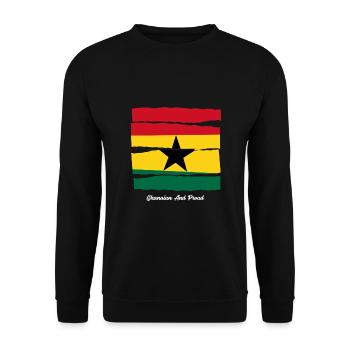 Ghanaer und Stolz Ghana - Unisex Pullover - Schwarz - Vorne - Alina (178cm) & Michal (187cm)