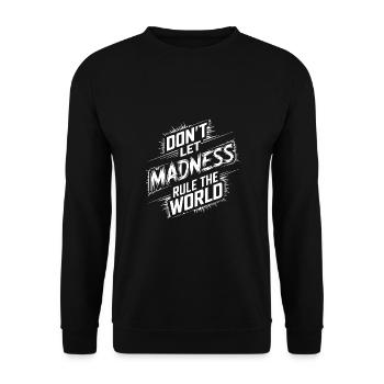 Stoppt den Wahnsinn - Unisex Pullover - Schwarz - Vorne - Alina (178cm) & Michal (187cm)