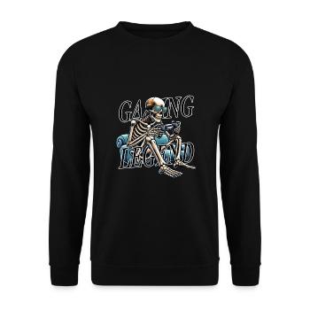 Gaming Consoles Virtual Reality Computer Skeleton - Unisex Sweatshirt - black - Front - Alina (178cm) & Michal (187cm)