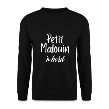 Petit malouin à bord - Sweat-shirt Unisexe - noir - Devant - Alina (178cm) & Michal (187cm)