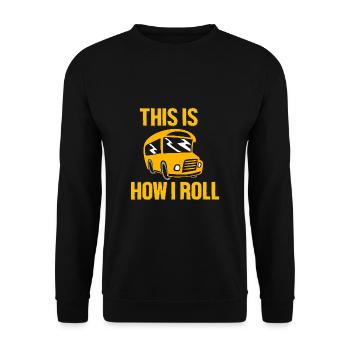 School Bus Driver School Bus - Unisex Sweatshirt - black - Front - Alina (178cm) & Michal (187cm)