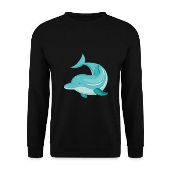 Delfin - Sweat-shirt Unisexe - noir - Devant - Alina (178cm) & Michal (187cm)