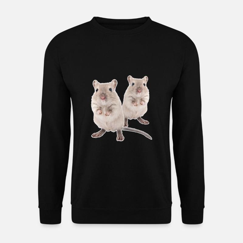 Rennmaus Gerbils Wüstenrennmäuse - Unisex Pullover - Schwarz